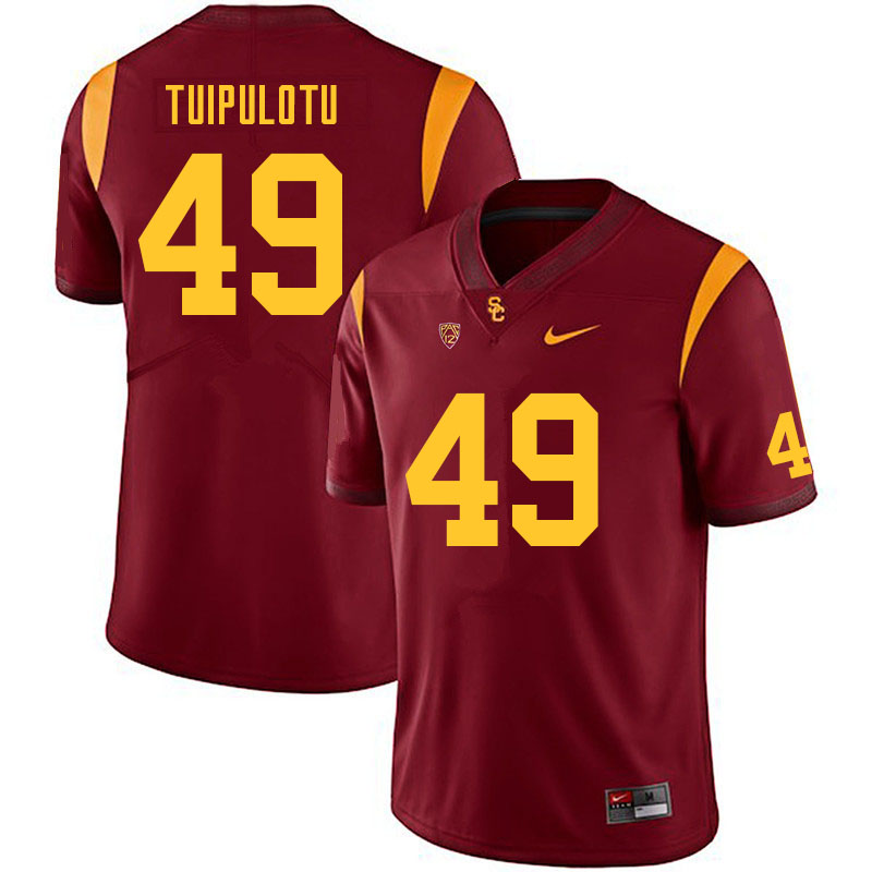 Men #49 Tuli Tuipulotu USC Trojans College Football Jerseys Sale-Cardinal - Click Image to Close